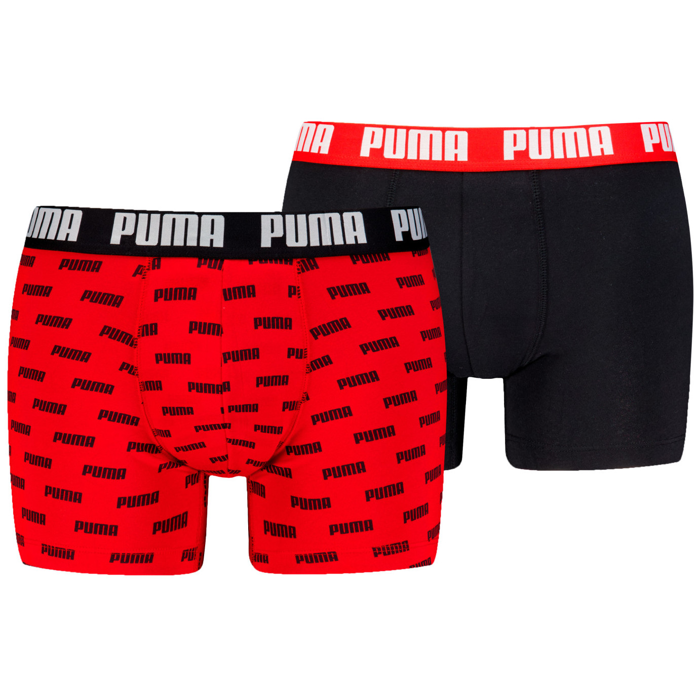 Męskie bokserki Puma Everyday Aop Print Boxer 2P Rozmiar: L / Kolor: czarny/czerwony