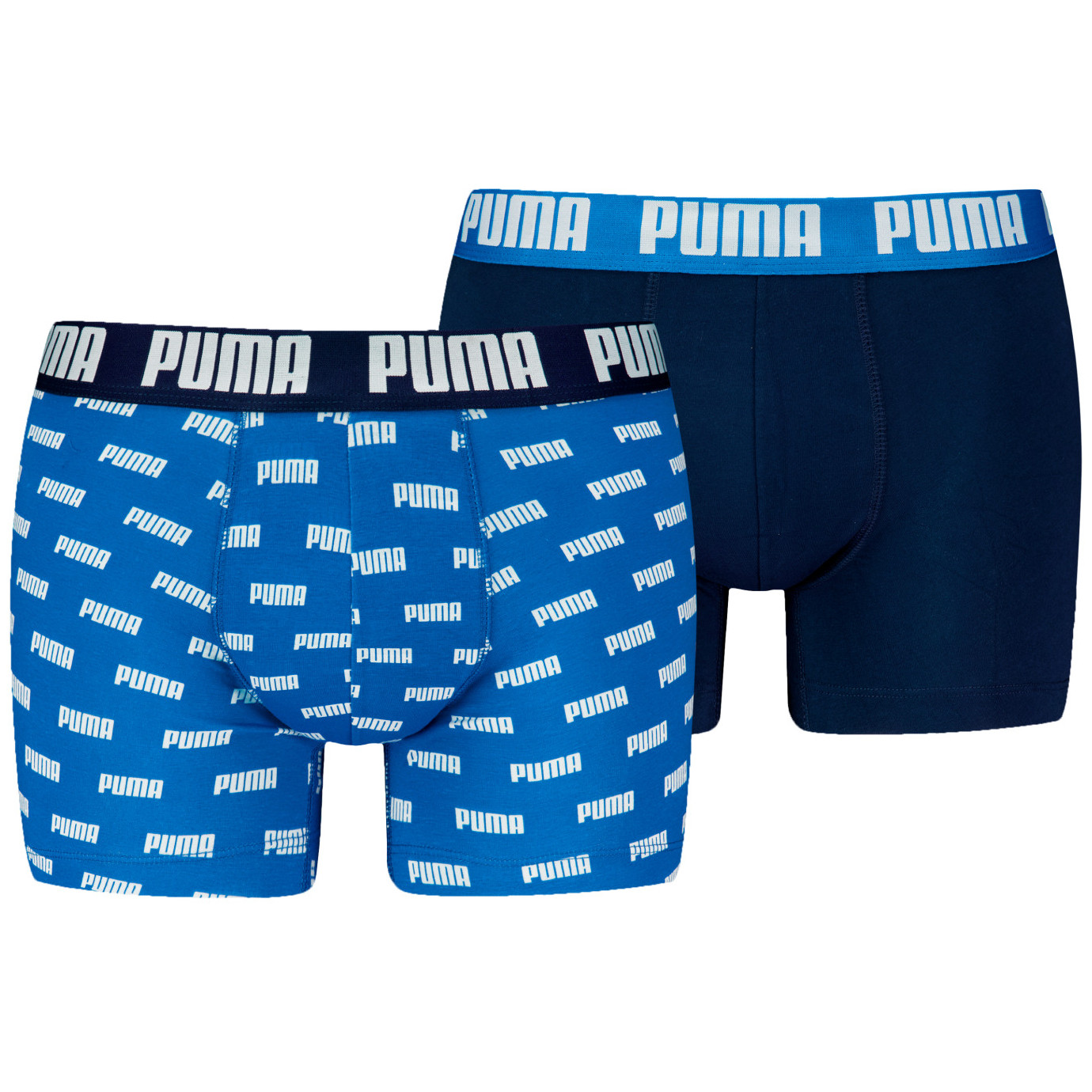 Męskie bokserki Puma Everyday Aop Print Boxer 2P Rozmiar: M / Kolor: niebieski/jasnoniebieski