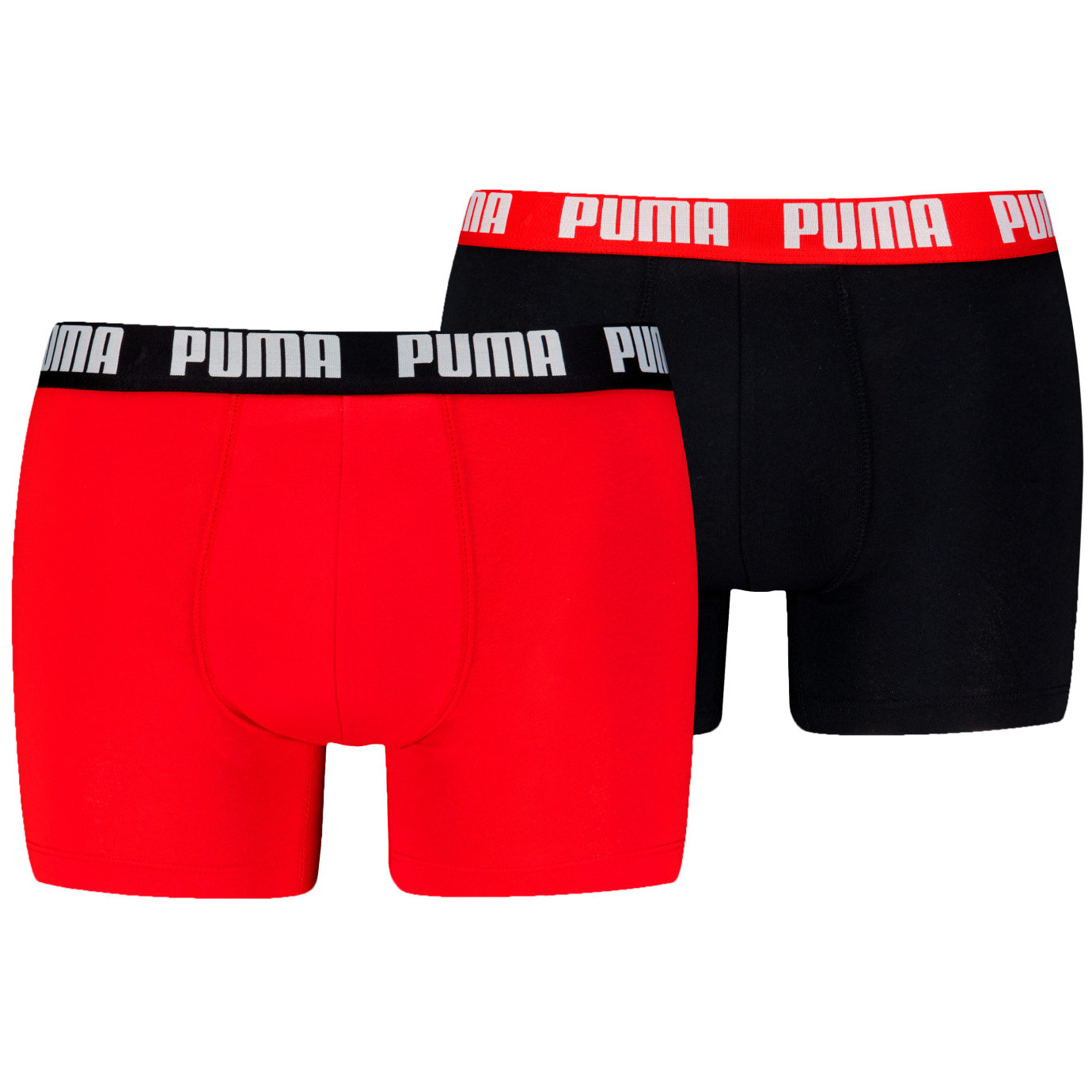 Męskie bokserki Puma Everyday Basic Boxer 2P Rozmiar: XXL / Kolor: czerwony/czarny
