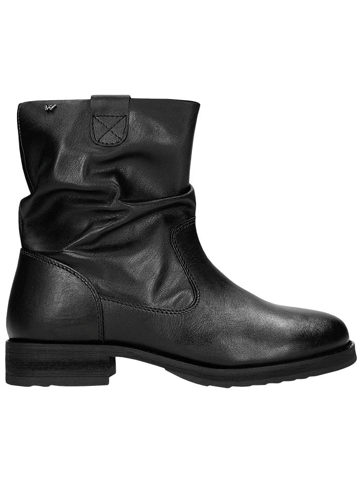Wojas Skórzane botki w kolorze czarnym