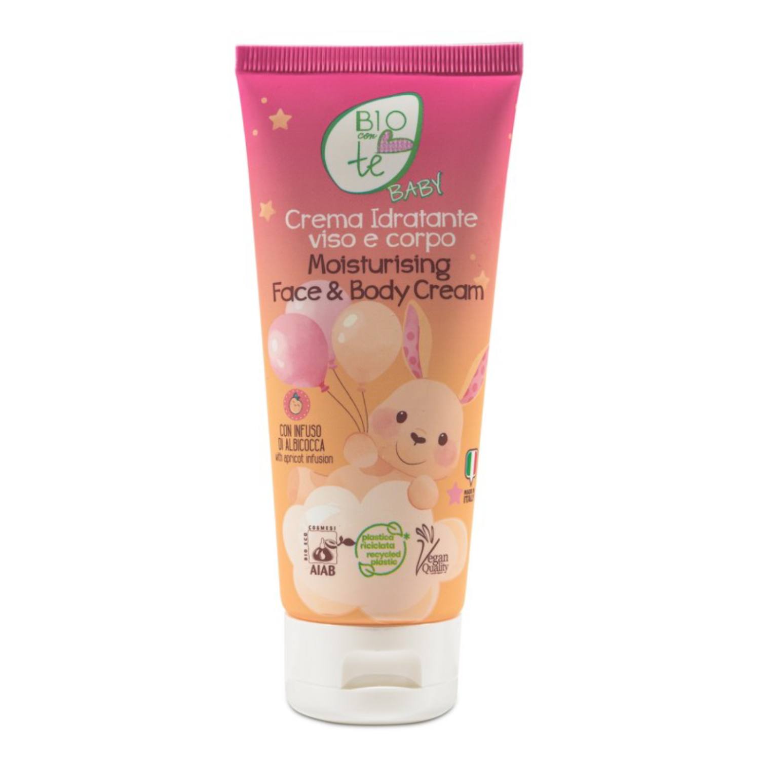 Pierpaoli Bioconte Baby - nawilżający krem do twarzy i ciała dla dzieci i niemowląt, 100 ml