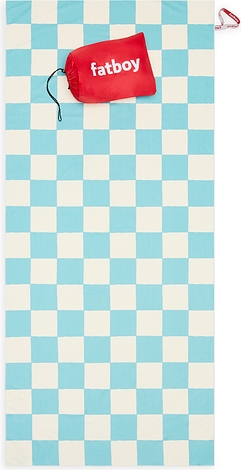 Ręcznik plażowy Beach Baggy Chess XL jasnoniebieski z etui 2 el.