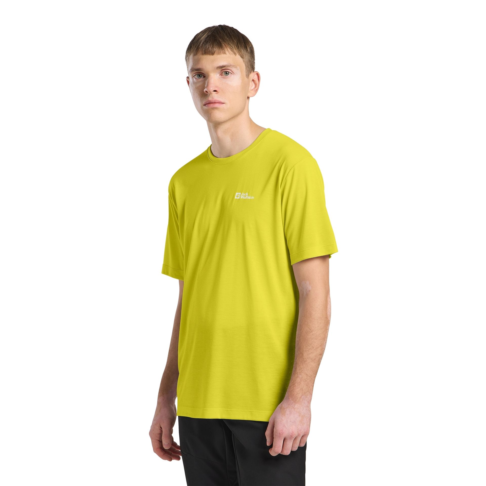 Męski t-shirt funkcjonalny Jack Wolfskin VONNAN S/S T M chartreuse - S
