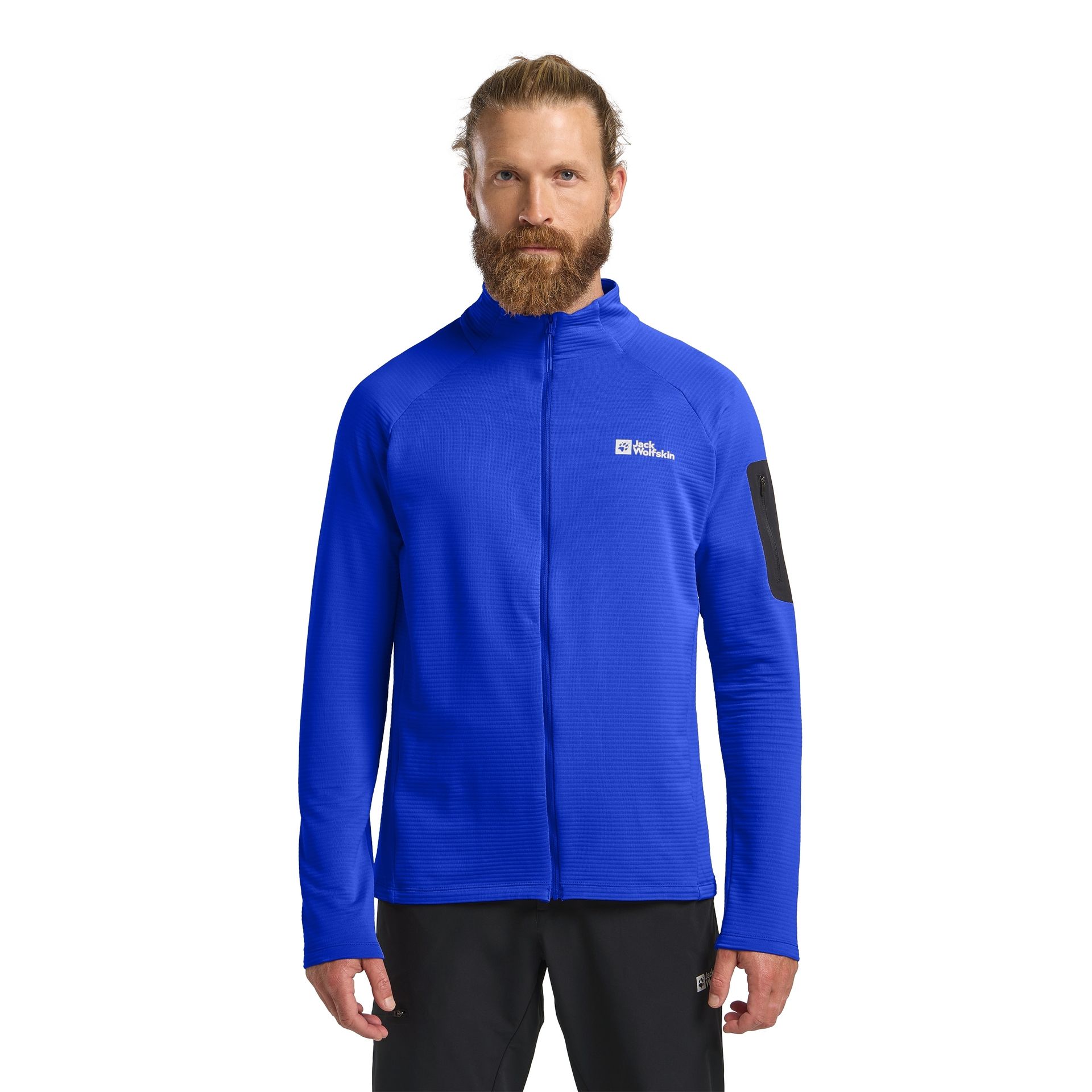 Polar męski Jack Wolfskin PRELIGHT FZ M vibrant blue - S