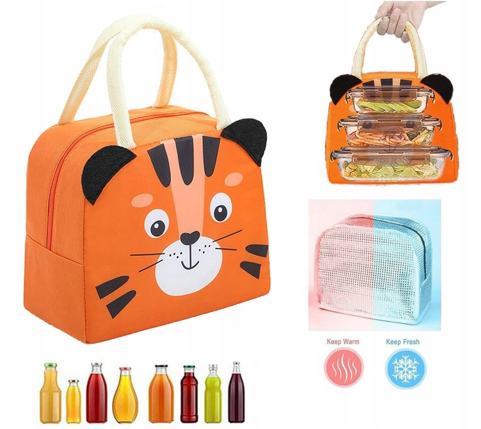 TYGRYS ŚNIADANIÓWKA TORBA TERMICZNA IZOLACYJNA LUNCH BOX KANAPNIK 5,5L