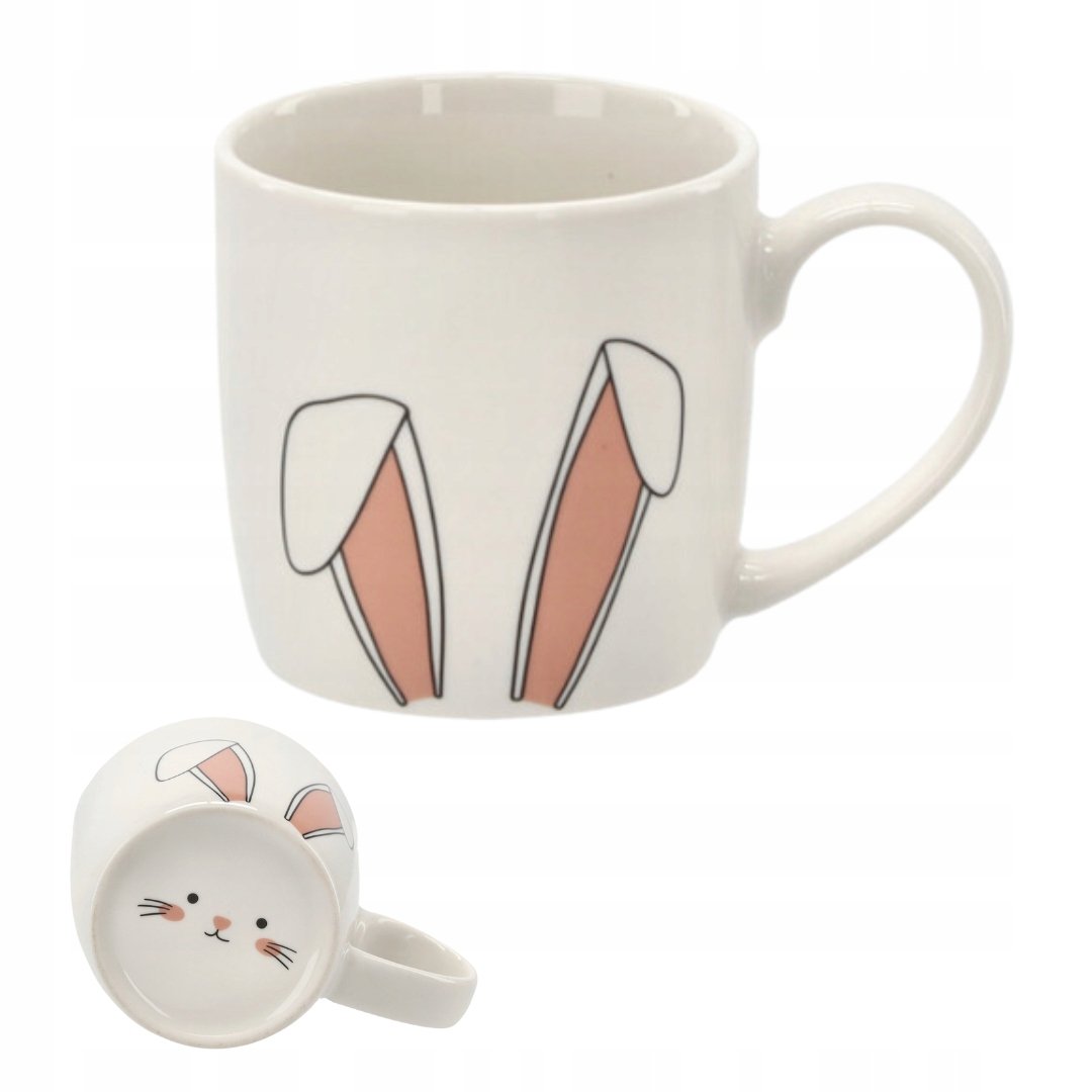 Kubek dla dzieci CERAMICZNY zające uszy MIŁY 270 ml