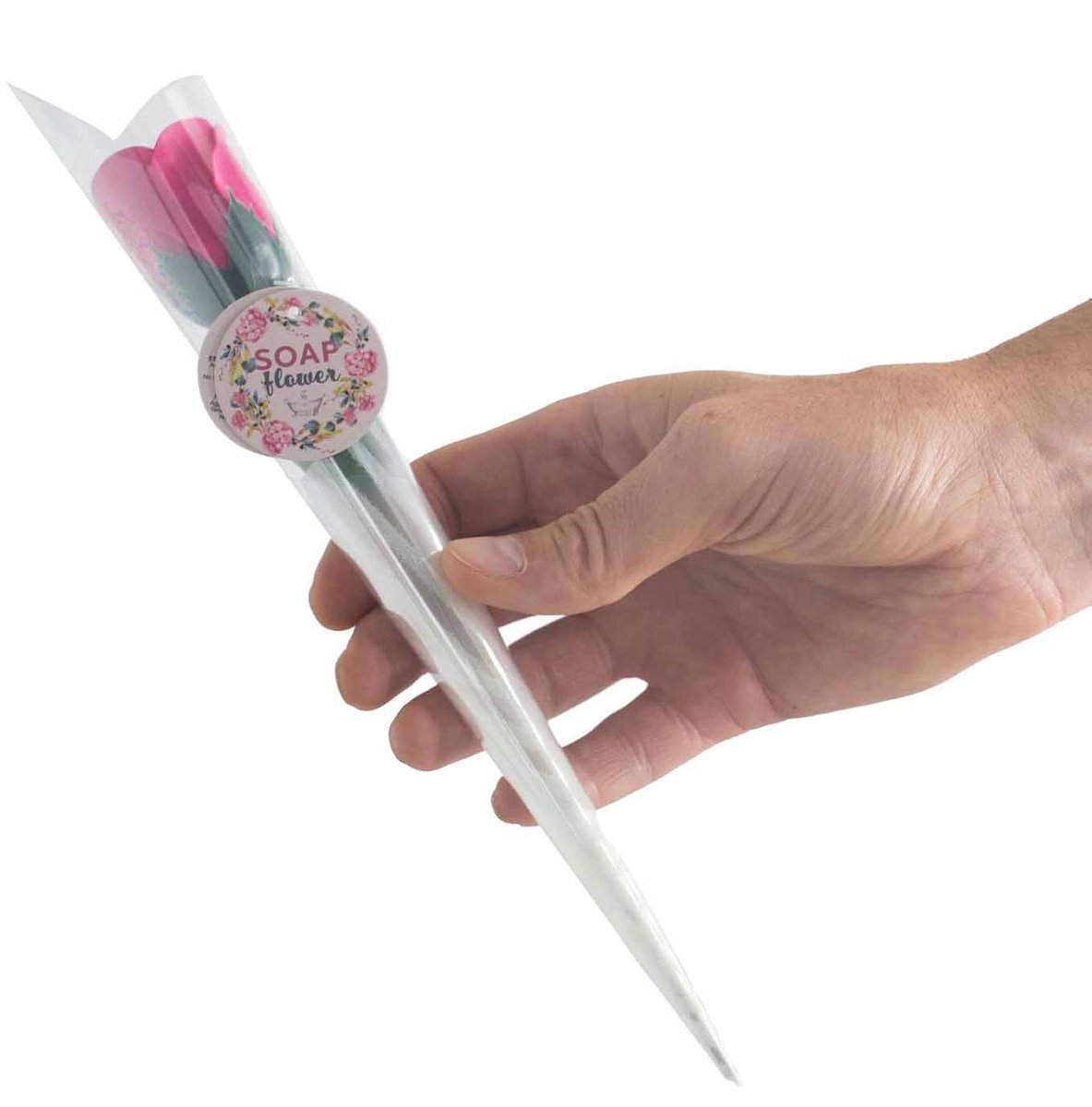 KWIATY NA dzień kobiet mydlane róża mała RÓŻOWA gest upominek dziewczyna