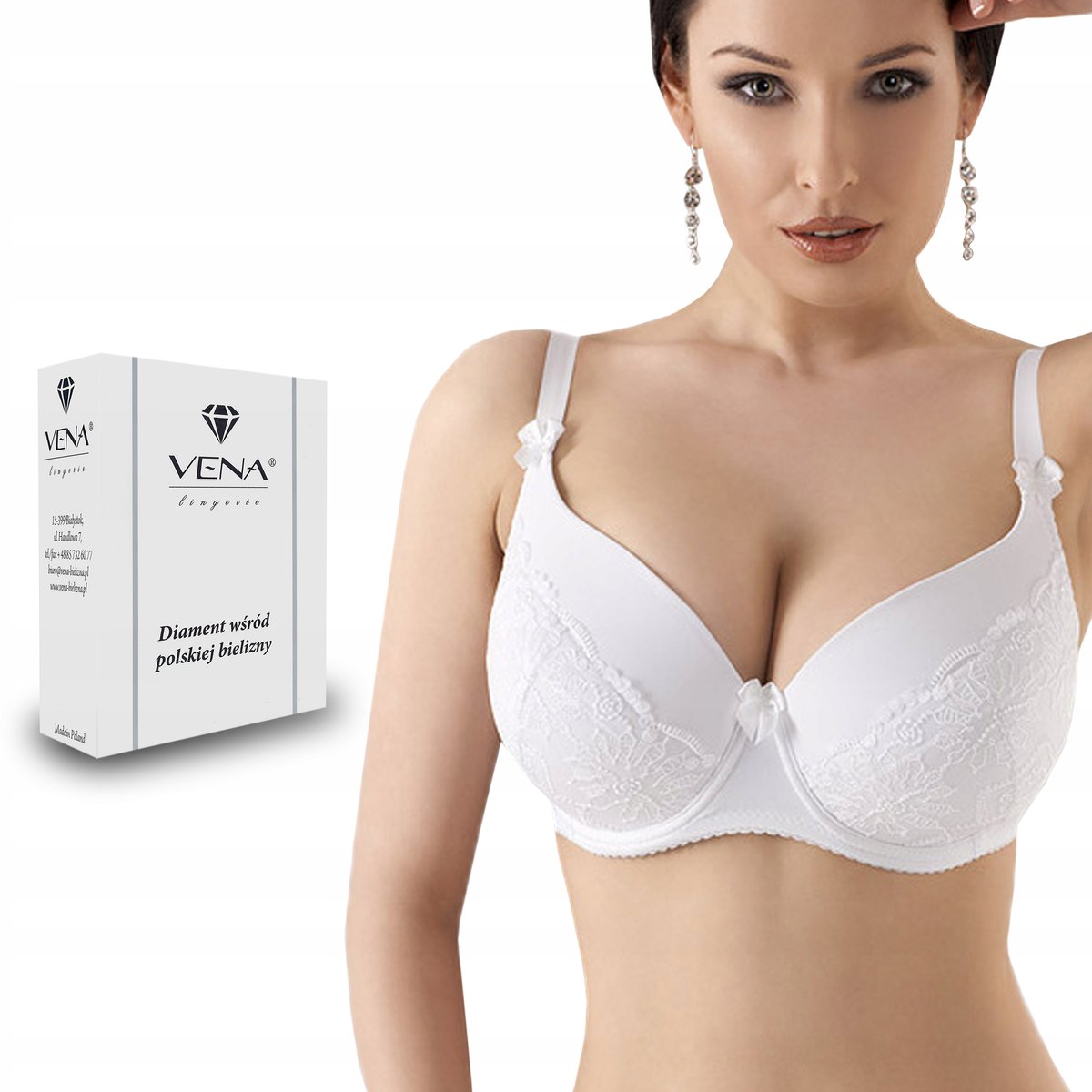 Biustonosz Vena Vb-65 Fullcup , Biały , 90C