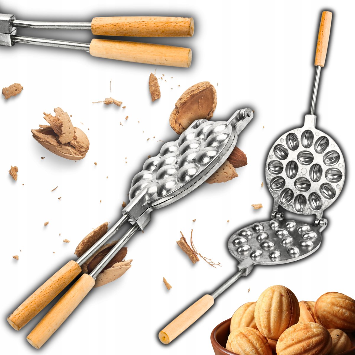 FORMA DO ORZECHÓW DUŻA PATELNIA DO ORZESZKÓW CIASTEK 16cm PREZENT NA ŚWIĘTA