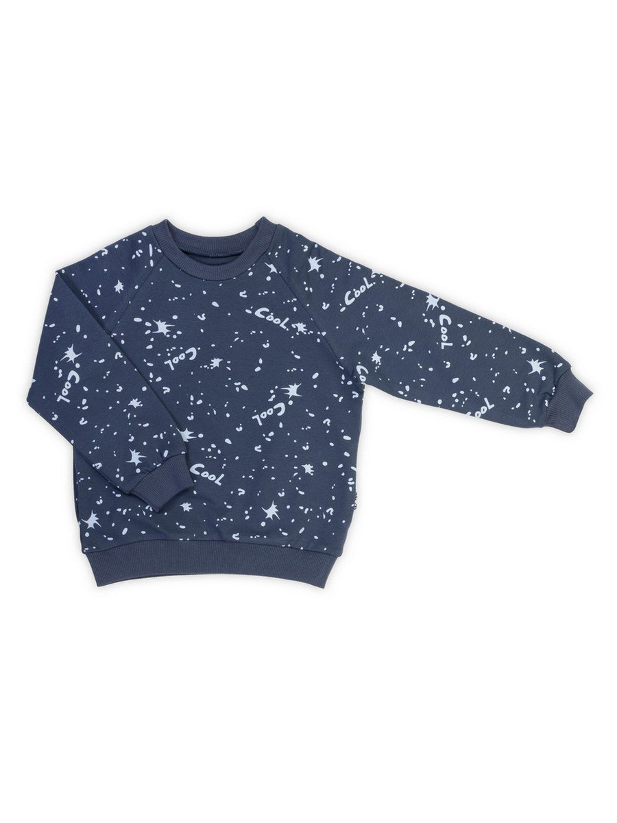 Chłopięca bluza dresowa w plamki granatowa Nicol,r.122