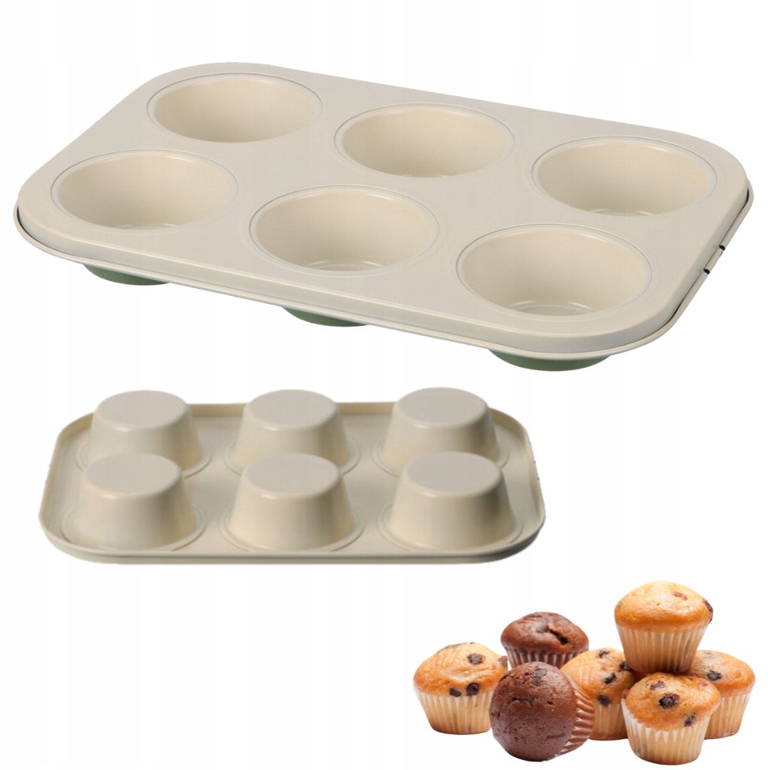 FORMA DO MUFFINEK blacha forma do pieczenia babeczek kuchenna foremki x6