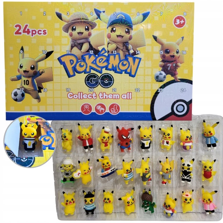 Kalendarz Adwentowy POKEMON 24 FIGURKI NA KAŻDY DZIEŃ PIKACHU -PRZYJACIELE