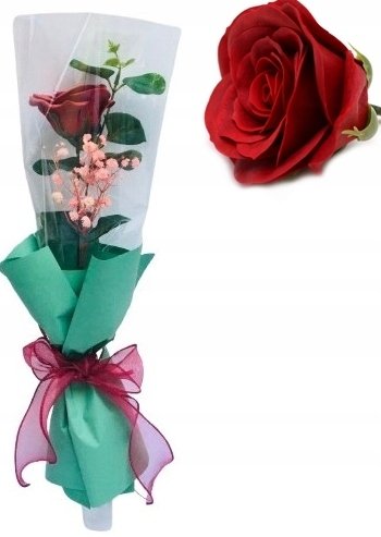 DZIEŃ KOBIET róża mydlana kwiaty na prezent UPOMINEK święto urodziny mamy