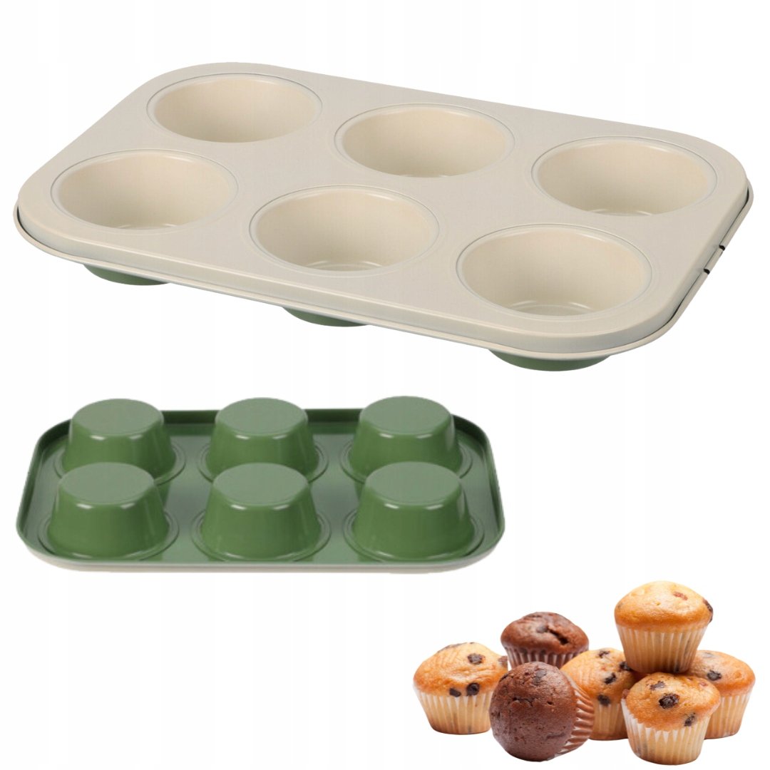 FORMA DO MUFFINEK blacha forma do pieczenia babeczek kuchenna foremki x6