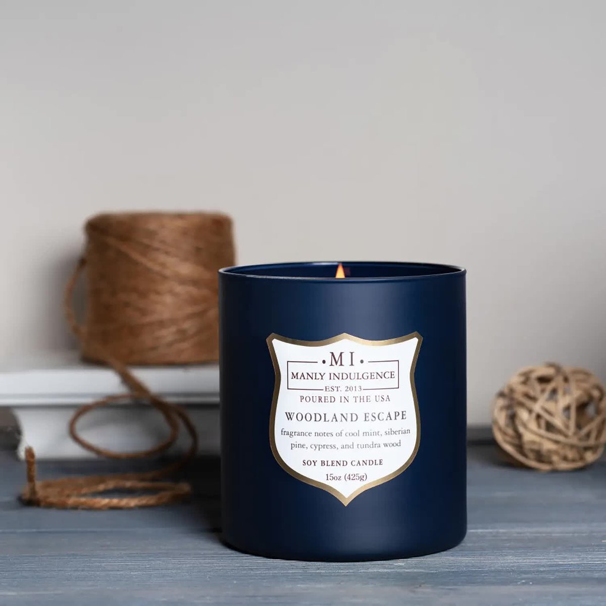 Sojowa świeca zapachowa drewniany knot w szkle Colonial Candle 425 g - Woodland Escape