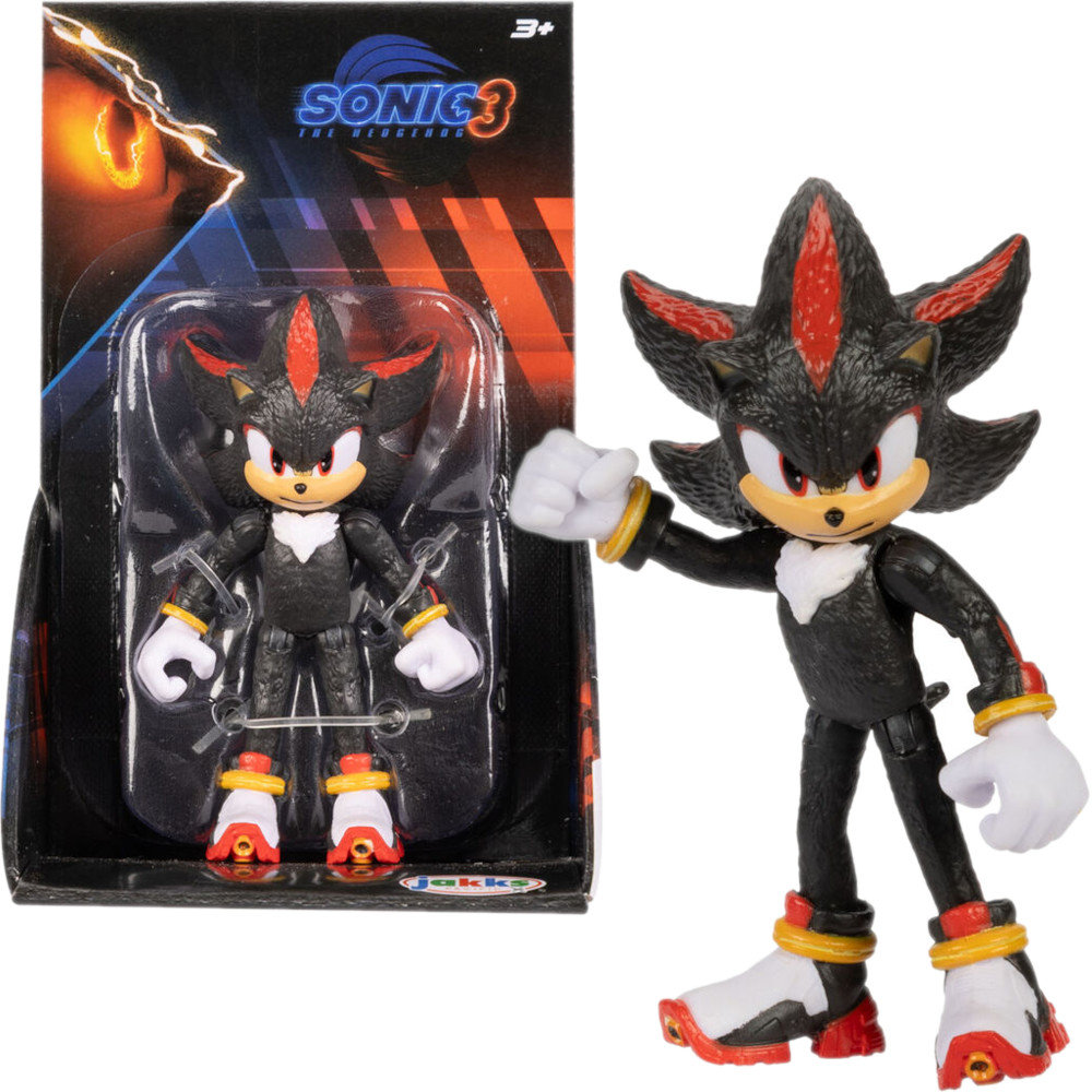 SONIC THE HEDGEHOG MOVIE 3 JAKKS PACIFIC ORYGINALNA RUCHOMA FIGURKA SHADOW