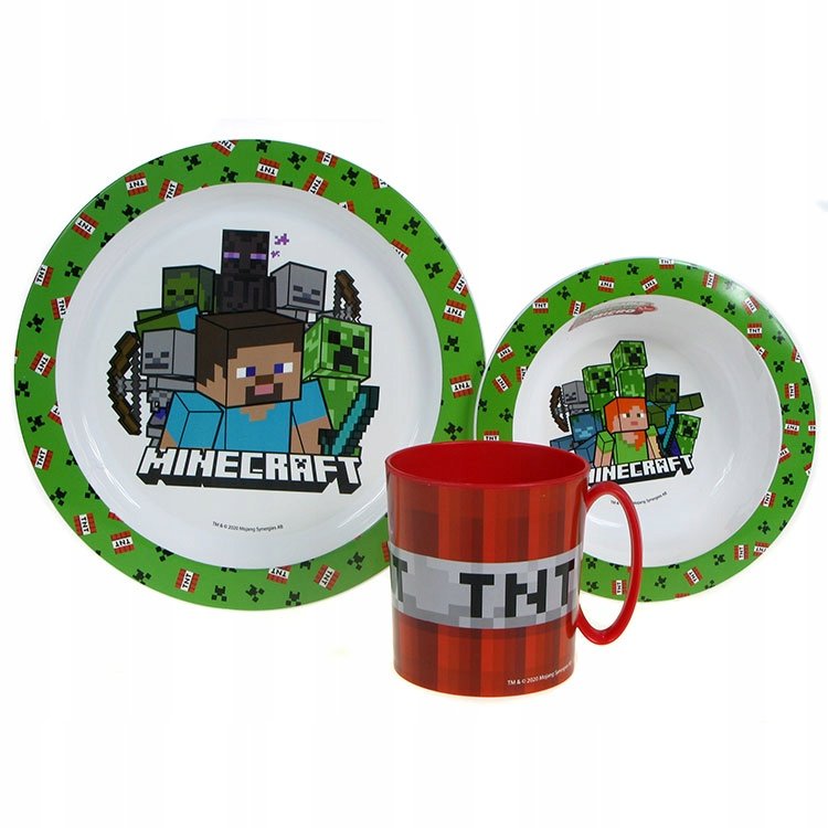 ZESTAW OBIADOWY do mikrofalówki: Minecraft (22232)