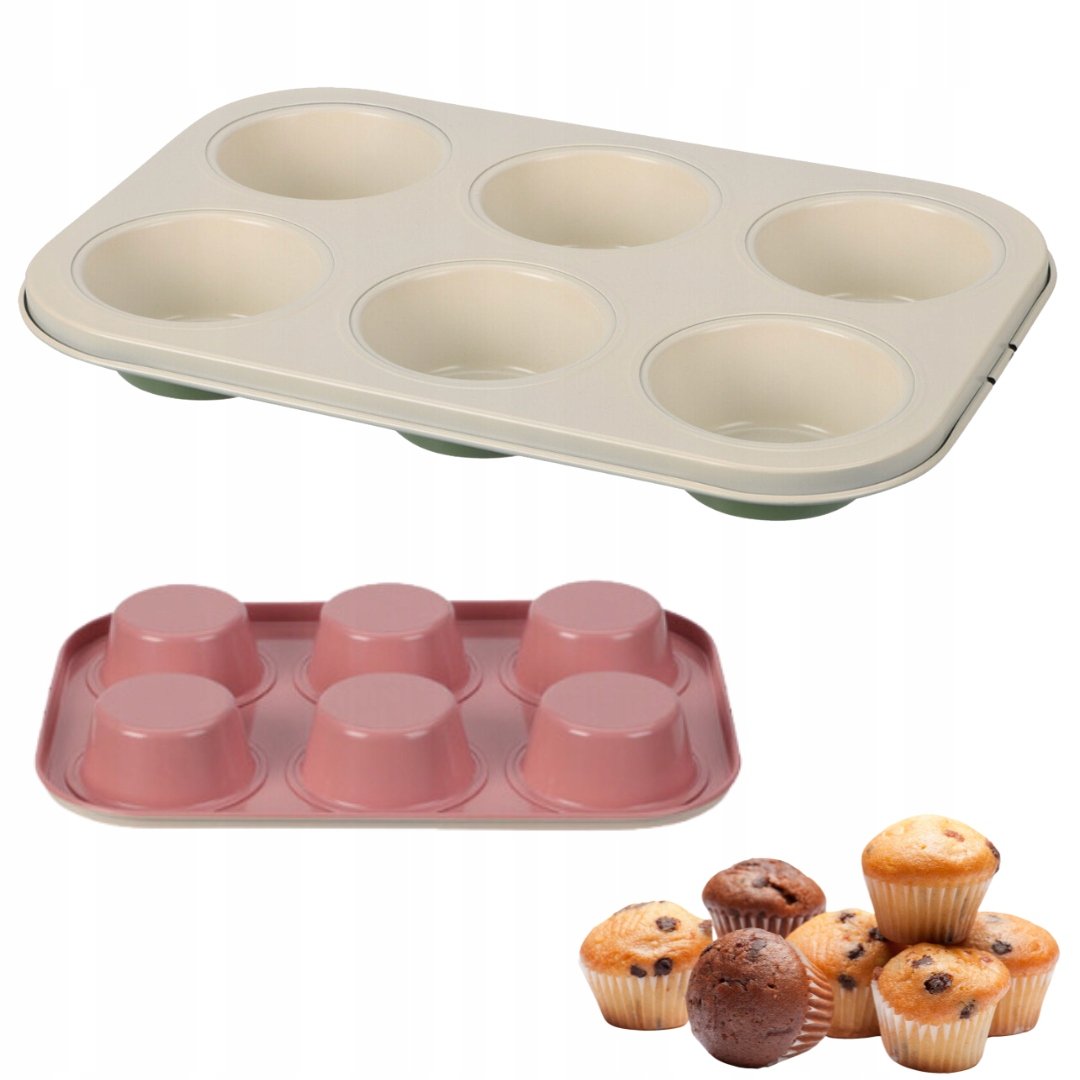 FORMA DO MUFFINEK blacha forma do pieczenia babeczek kuchenna foremki x6