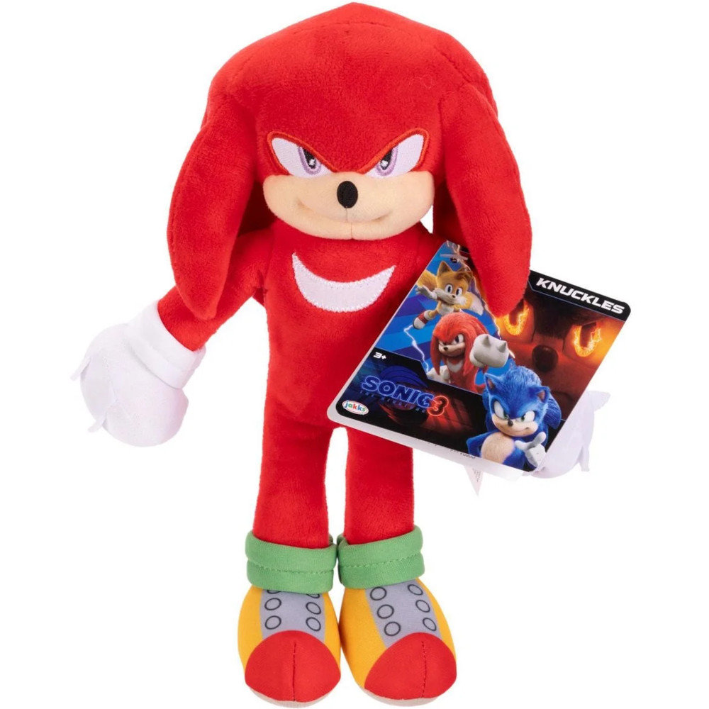 SONIC THE HEDGEHOG MOVIE 3 ORYGINALNA MASKOTKA PLUSZOWA PLUSZ KNUCKLES 25cm