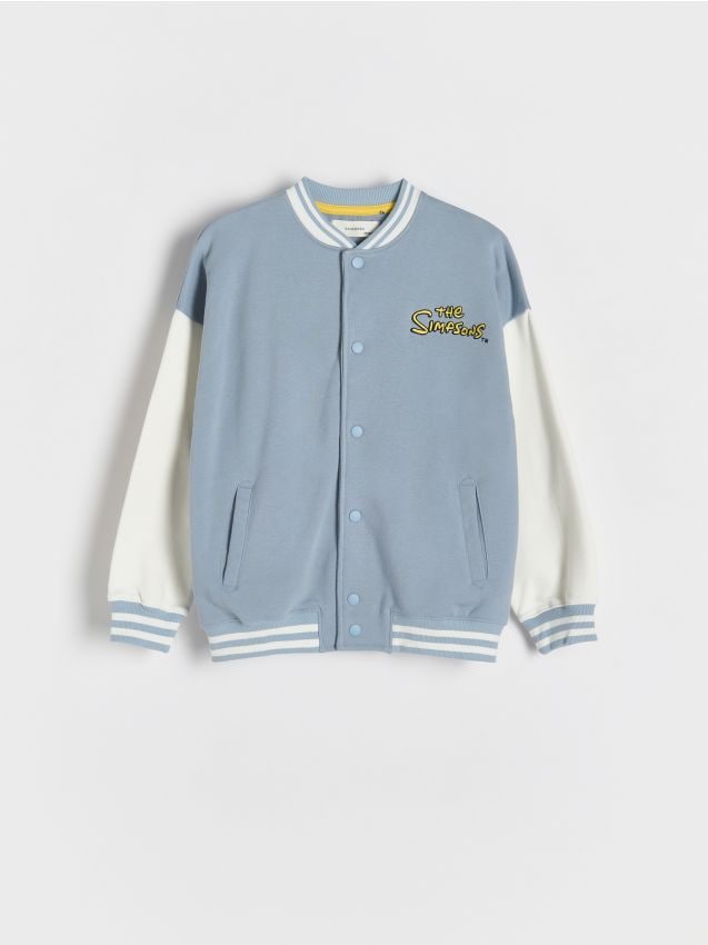 Reserved - Bluza bomber The Simpsons - jasnoniebieski