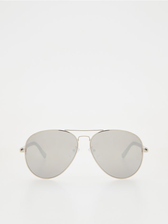Reserved - Okulary przeciwsłoneczne AVIATOR - srebrny