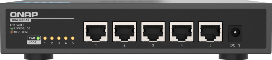 QSW-3205-5T Kompaktowy niezarządzany przełącznik 5 portowy, 5x 10GbE Base-T