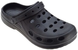 Klapki damskie chodaki ogrodowe piankowe EVA czarne słowackie