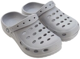 Klapki damskie chodaki ogrodowe piankowe EVA jasny szary słowackie