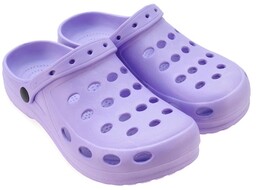 Klapki damskie chodaki ogrodowe piankowe EVA lila słowackie