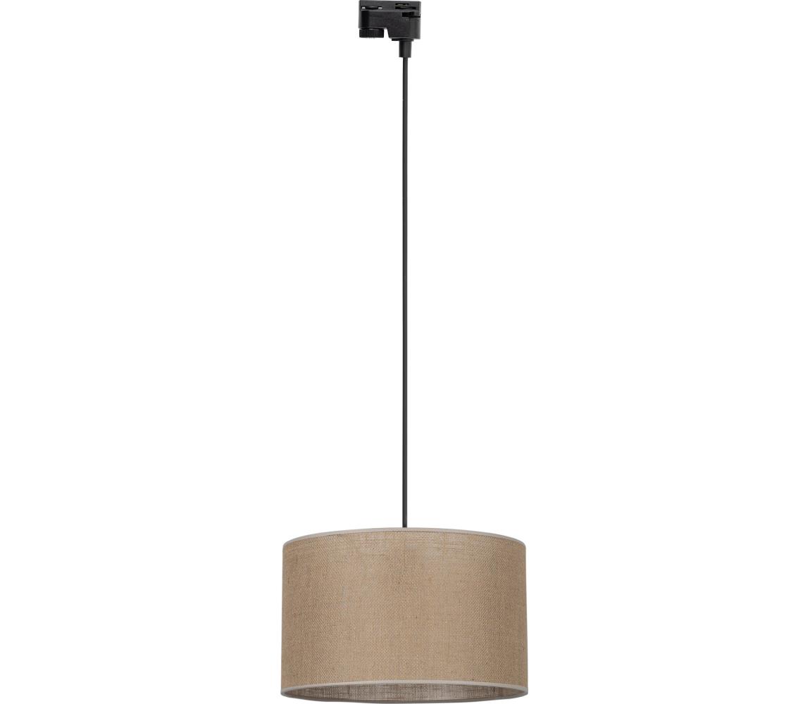 Żyrandol na łańcuchu do systemu szynowego TRACER 1xE27/15W/230V śr. 38 cm czarny/brązowy