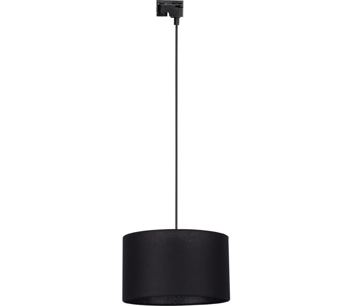 Żyrandol na łańcuchu do systemu szynowego TRACER 1xE27/15W/230V śr. 38 cm czarny