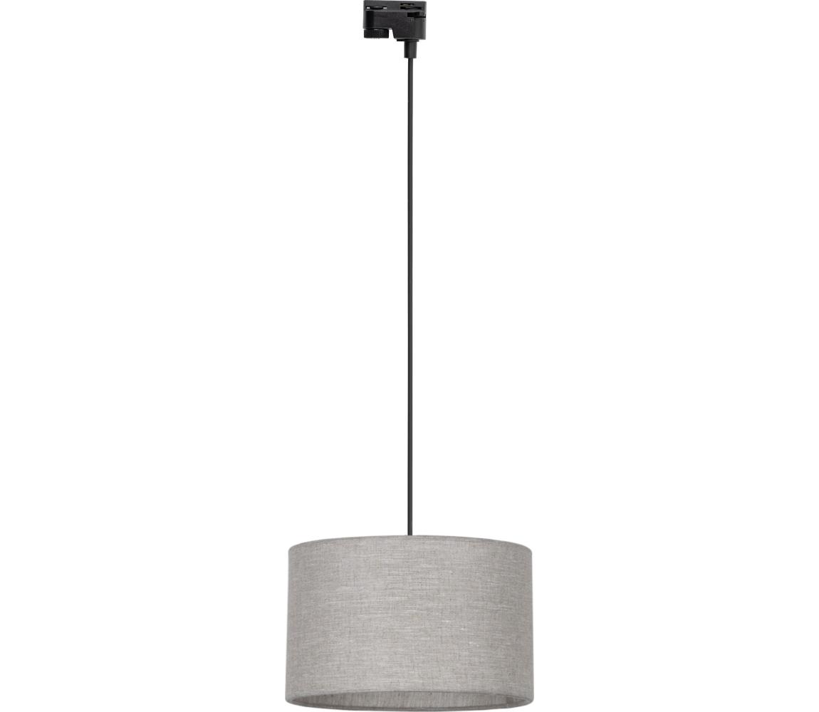 Żyrandol na łańcuchu do systemu szynowego TRACER 1xE27/15W/230V śr. 38 cm czarny/szary