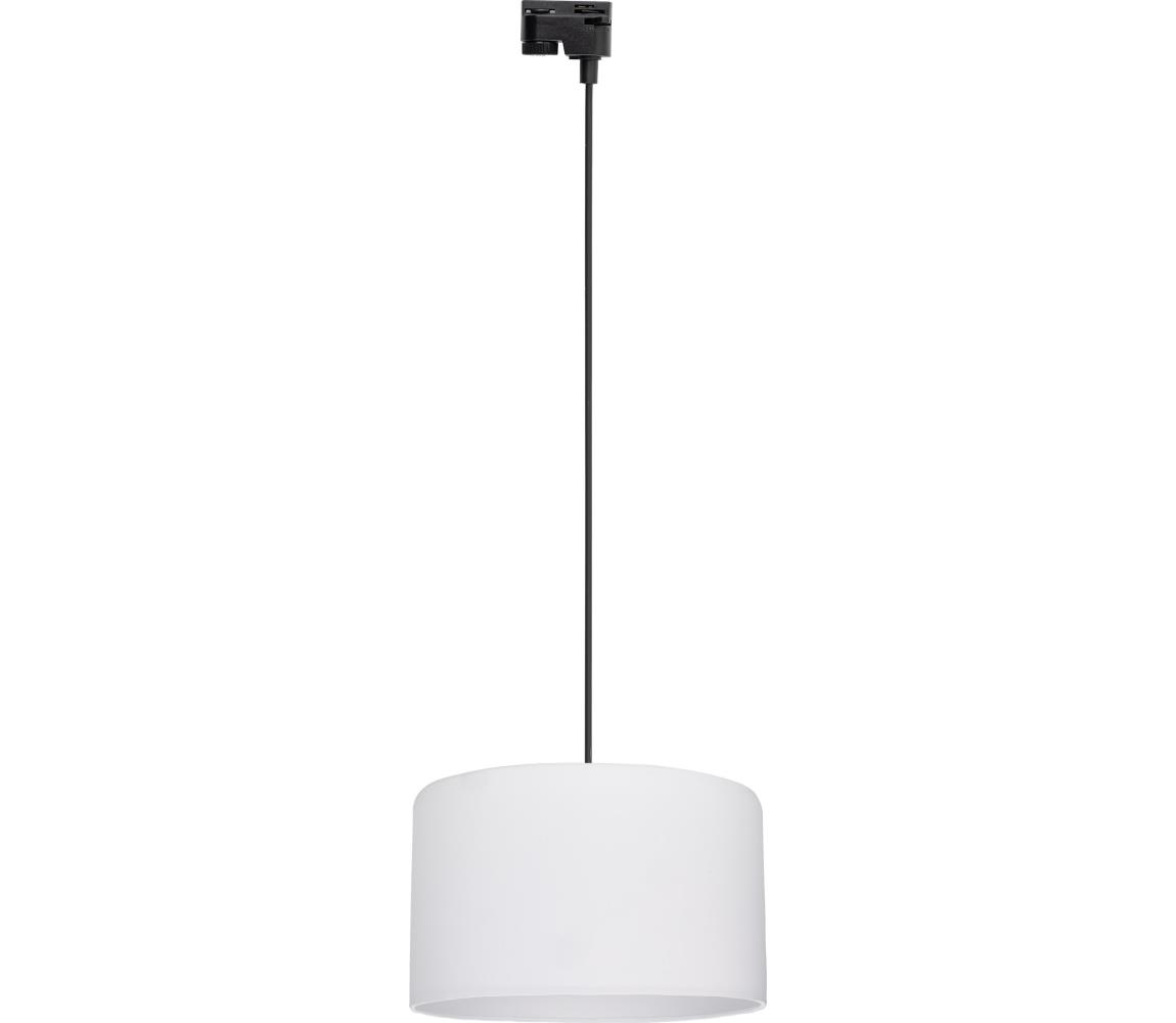 Żyrandol na łańcuchu do systemu szynowego TRACER 1xE27/15W/230V śr. 38 cm czarny/biały