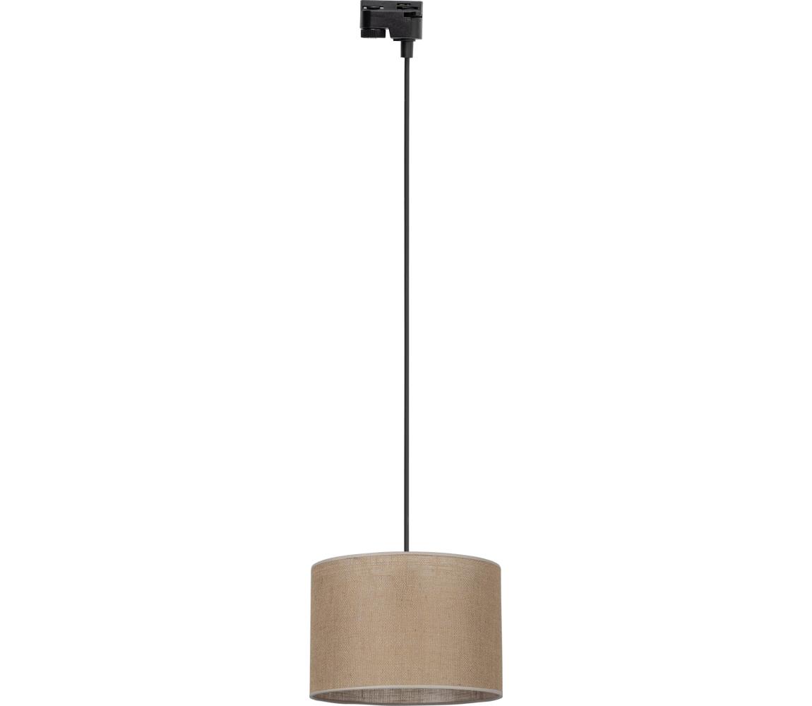 Żyrandol na łańcuchu do systemu szynowego TRACER 1xE27/15W/230V śr. 30 cm czarny/brązowy