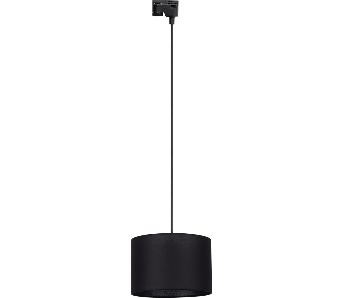 Żyrandol na łańcuchu do systemu szynowego TRACER 1xE27/15W/230V śr. 30 cm czarny