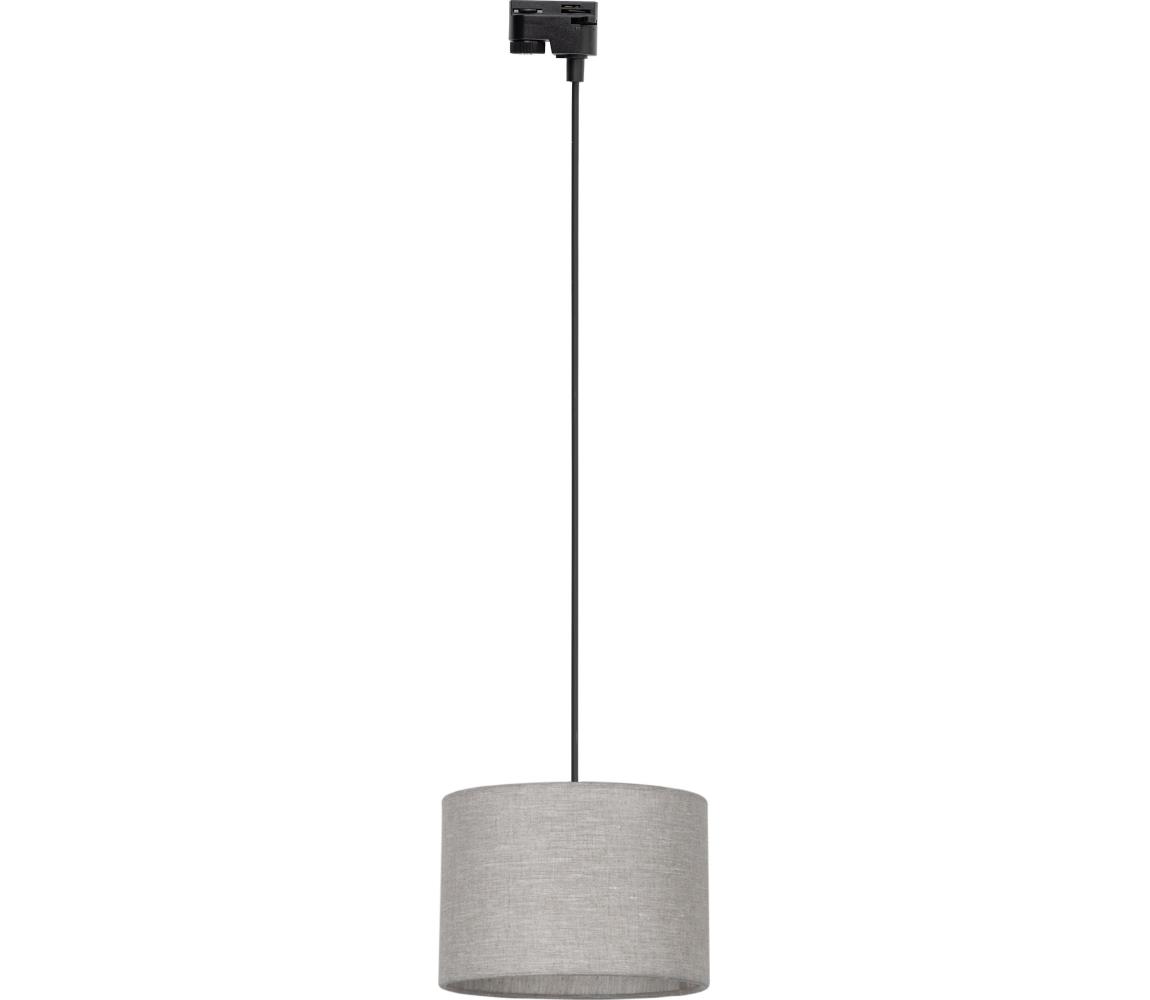 Żyrandol na łańcuchu do systemu szynowego TRACER 1xE27/15W/230V śr. 30 cm czarny/szary