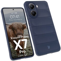 Bizon Pancerne etui Case Tur do Xiaomi Poco X7 Pro, granatowe