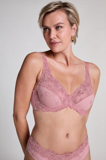 Hunkemöller Biustonosz nieusztywniany z fiszbinami Diva Różowy
