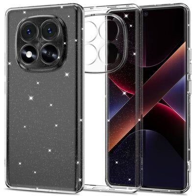 Etui TECH-PROTECT FlexAir do Xiaomi Redmi Note 14 Pro 5G/Poco X7 5G Przezroczysto-brokatowy