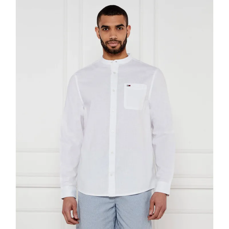 Tommy Jeans Koszula Regular Fit z dodatkiem lnu