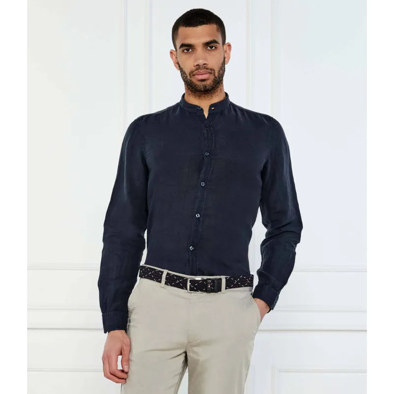 BOSS ORANGE Lniana koszula Race_1_M | Regular Fit