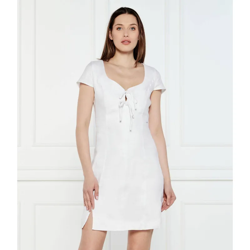 GUESS Lniana sukienka ISABEAU