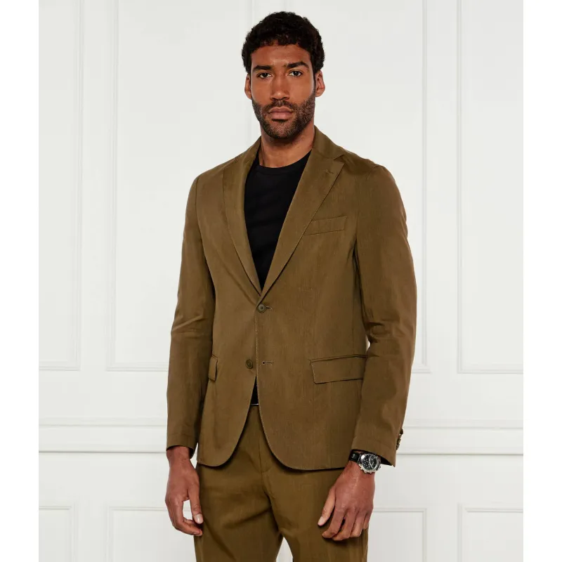 BOSS BLACK Lniana marynarka P-Hanry-Flaps-WG-252 Slim Fit