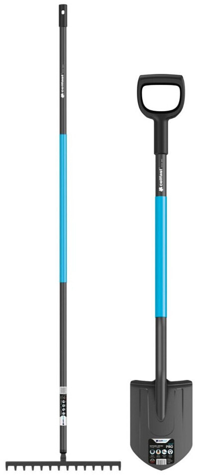 Zestaw Celfast Ideal Pro Szpadel ostry 40-204 + Grabie uniwersalne 40-208