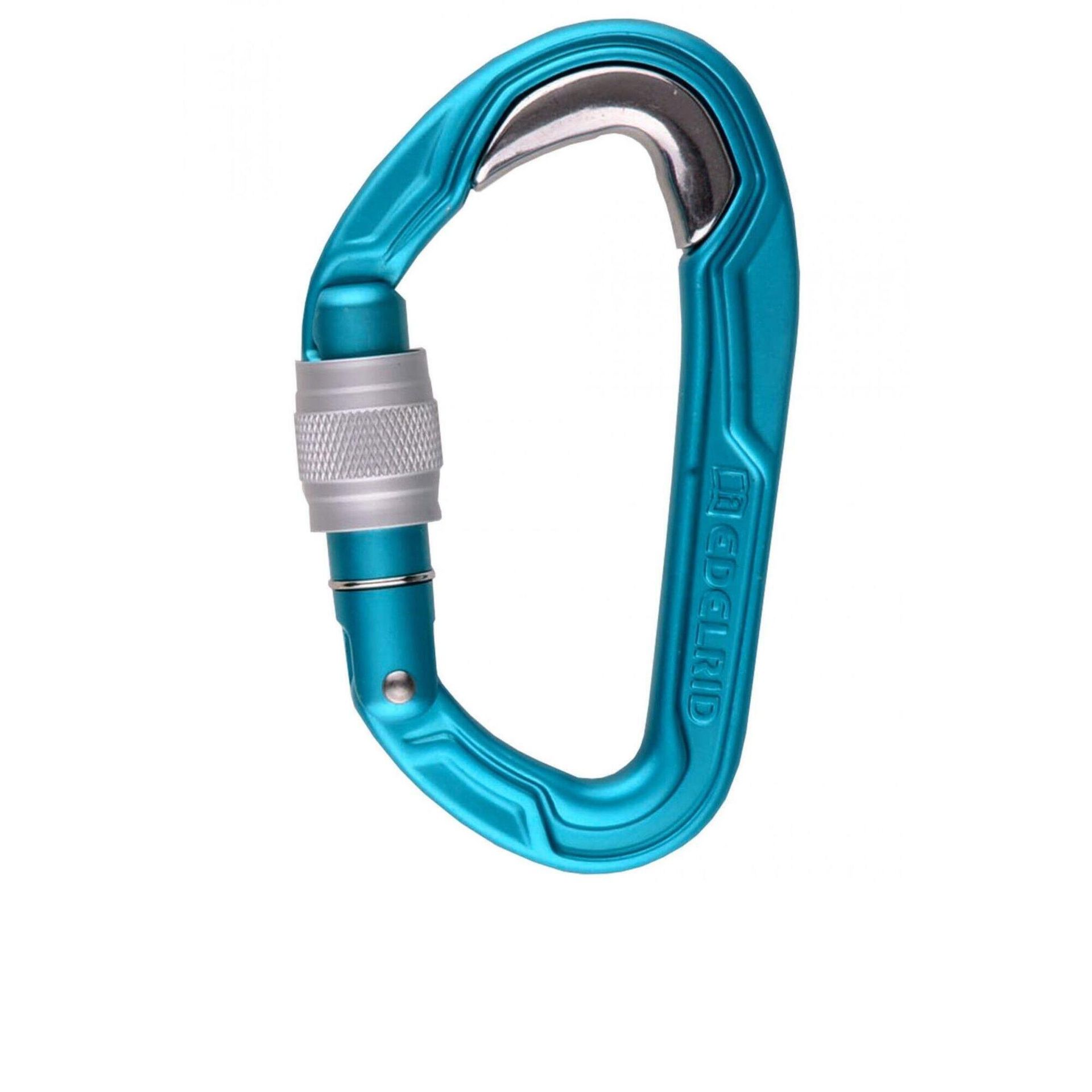 Edelrid Bulletproof Screw II Carabiner, turkusowy 2022 Karabinki zakręcane 738110003290