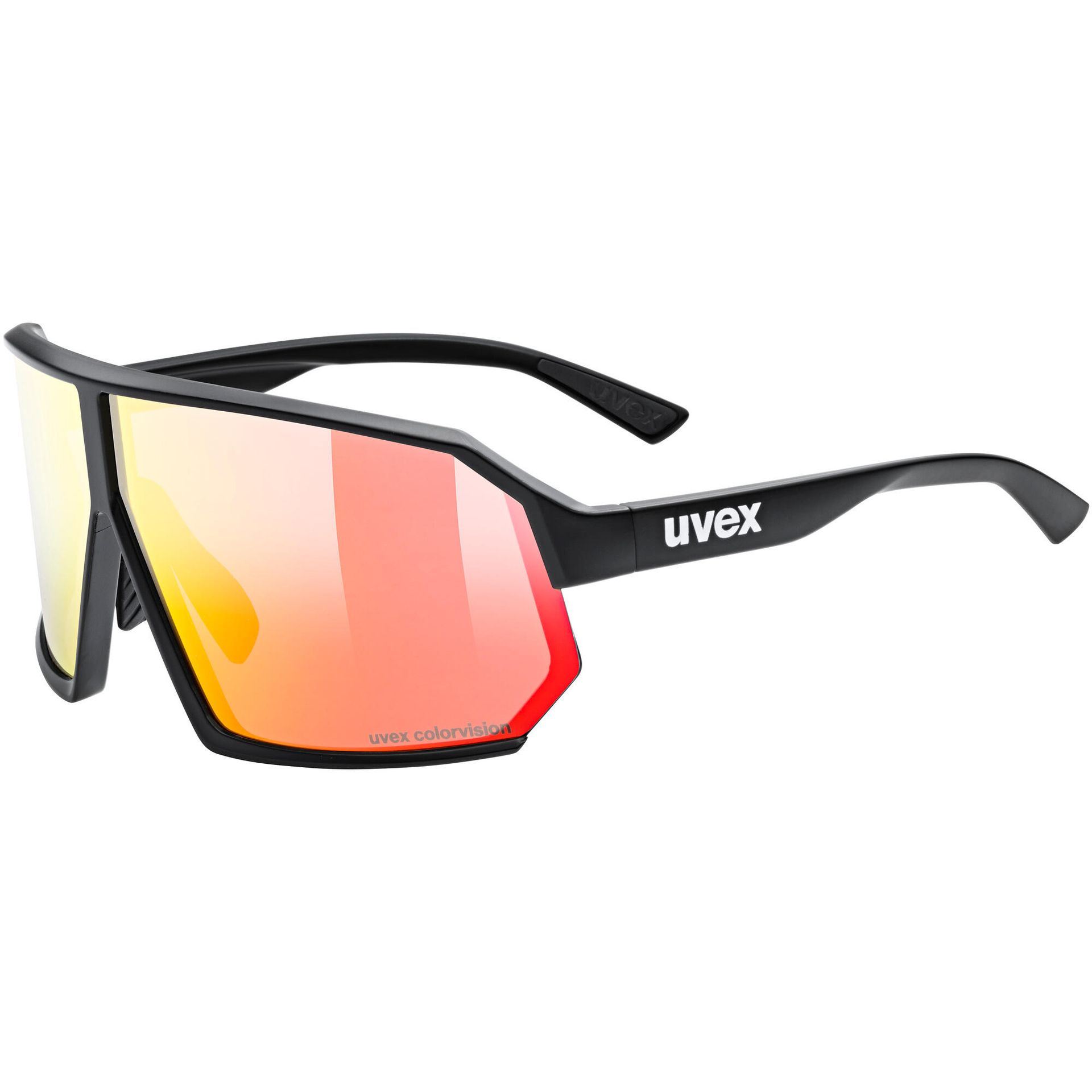 Okulary przeciwsłoneczne Uvex Sportstyle 237 CV - black matt/mirror red