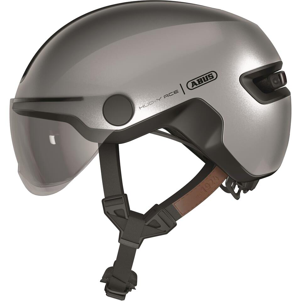 Kask rowerowy Abus Hud-y Ace Gleam Silver roz.L 57-61cm regulowany z osłoną