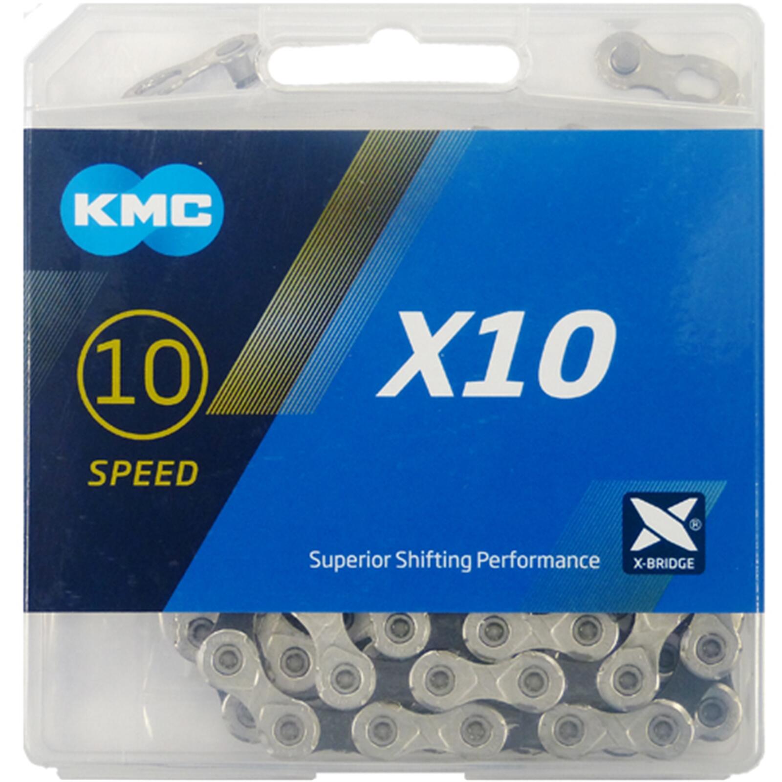 Kmc łańcuch X10 Silver/Black 10rz 122ogniw