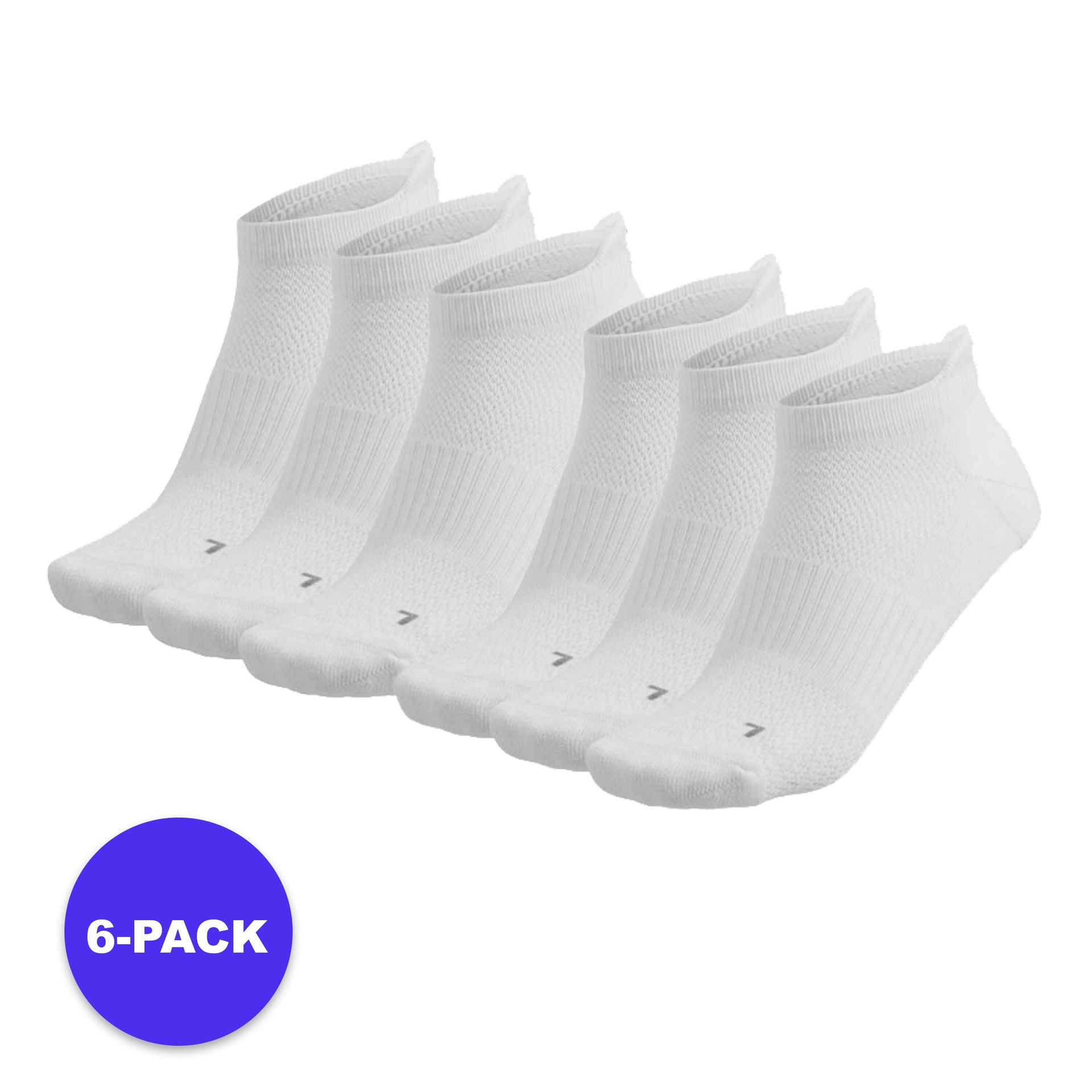 Skarpety Fitness Sneaker – 6 szt. – Białe – Uniseks – Skarpety sportowe