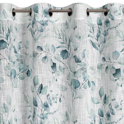 Zasłona EUROFIRANY Sena 140 x 250 cm Biało-niebieski